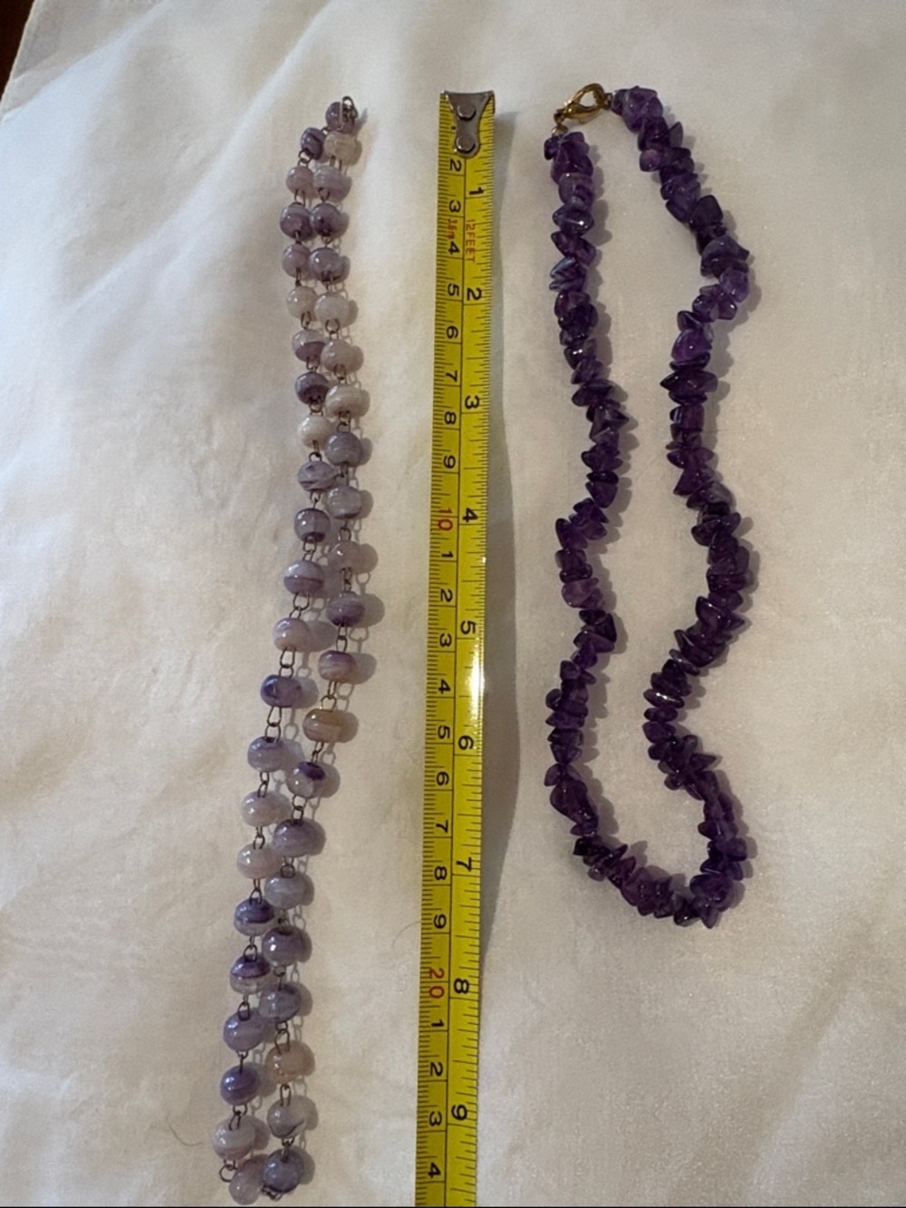 Handcrafted Purple Amethyst  Bead Necklaces